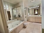 Large Soaker Tub, large walk in shower and vanity